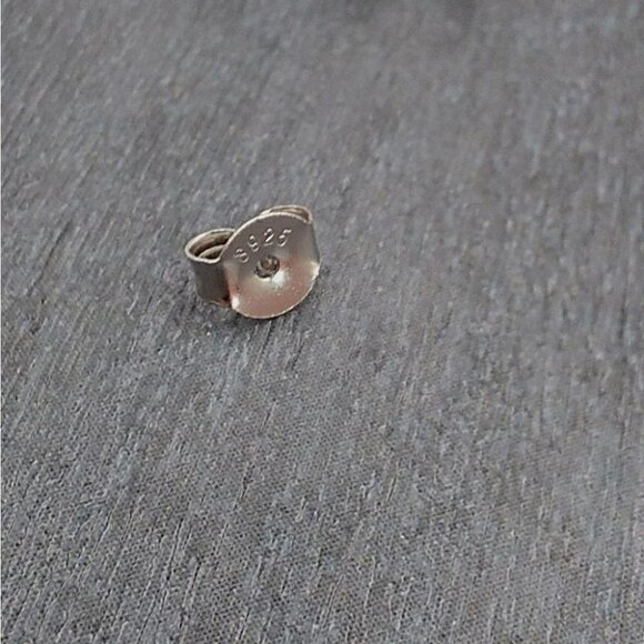 Platinum Plated Shooting Stars Earring Stud Cuff CZ - Picture 11 of 11